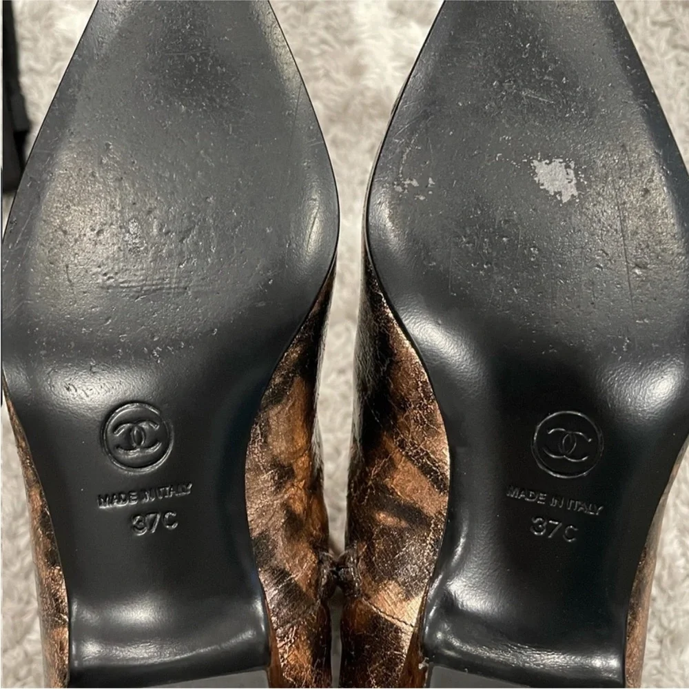 Chanel G34284 18K Laminated Goatskin Boots